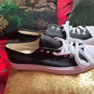 Black and White Low-Top Sneakers